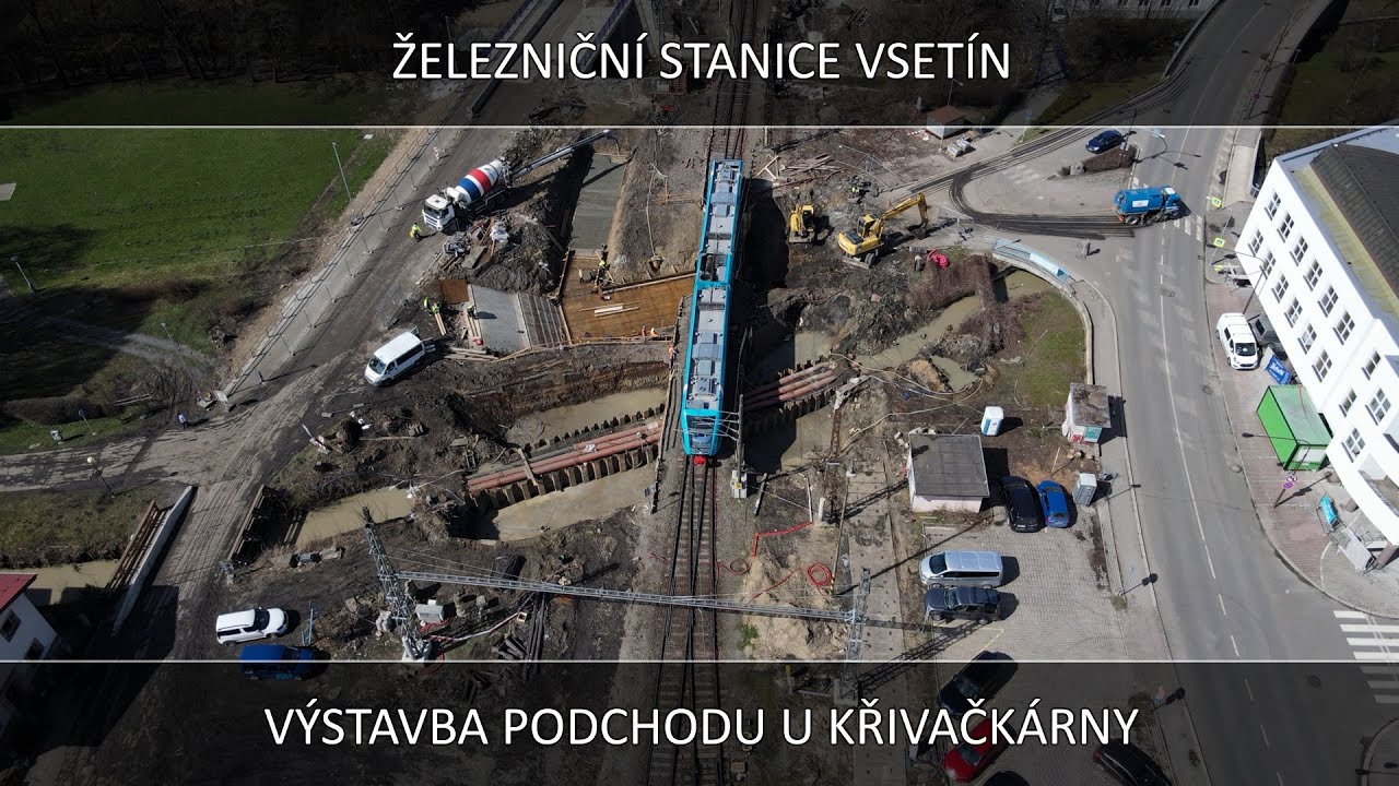 Vsetín, výstavba podchodu U Křivačkárny