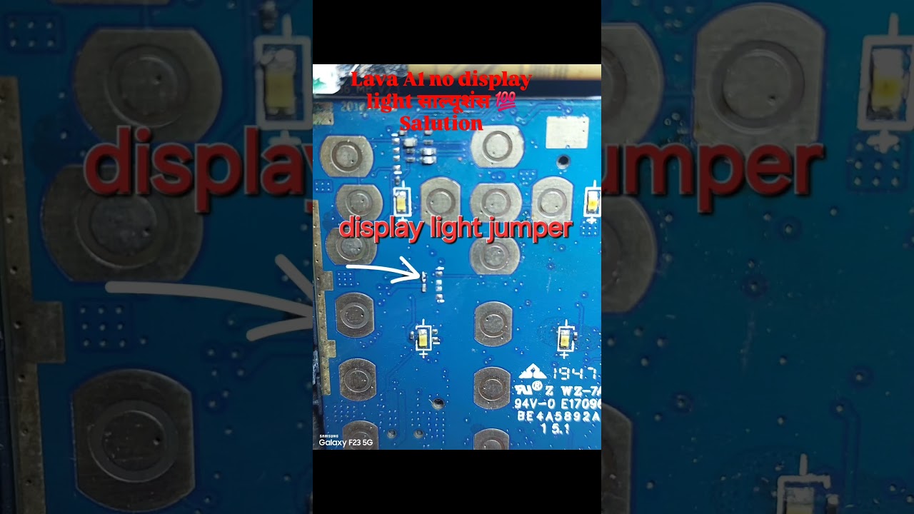 Lava A1 display light jumper Lava A1 display light not working Lava display light jumper solution 💯