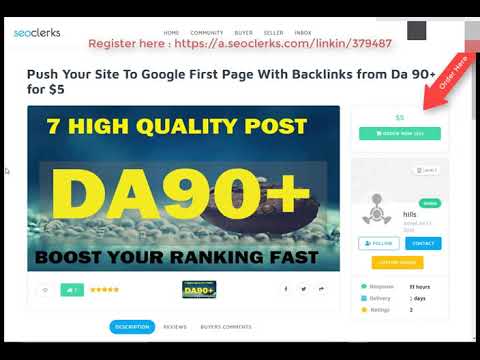 Push Your Site To Google First Page With Backlinks from Da 90 for $5 On SEOClerk