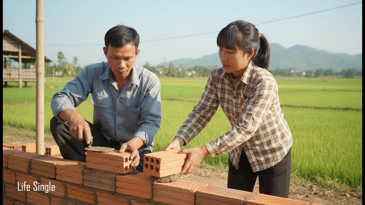 Huyen & De Build a Brick House for His Mother | Touching Filial Piety Story