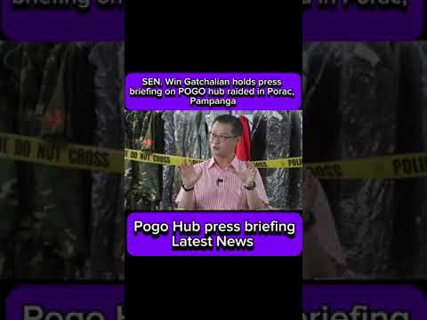 Sen. Win Gatchalian holds press briefing on Pogo raide in Porac Pampanga #latestnews #Pogo #Aliceguo