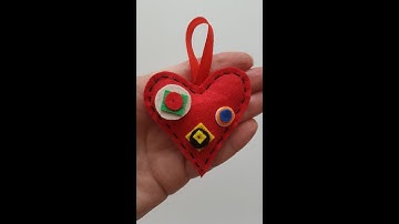 Valentine Crafts Felt Heart Hangings ❤️ DIY Valentine Keychain Ideas