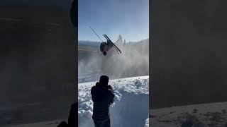 First flip of the season🤟❄️#snow #winter #skiing #flip