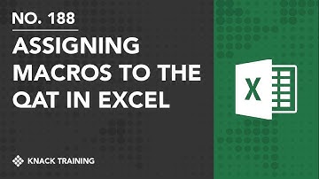 Assigning Macros to the Quick Access Toolbar in Excel | Everyday Office 078
