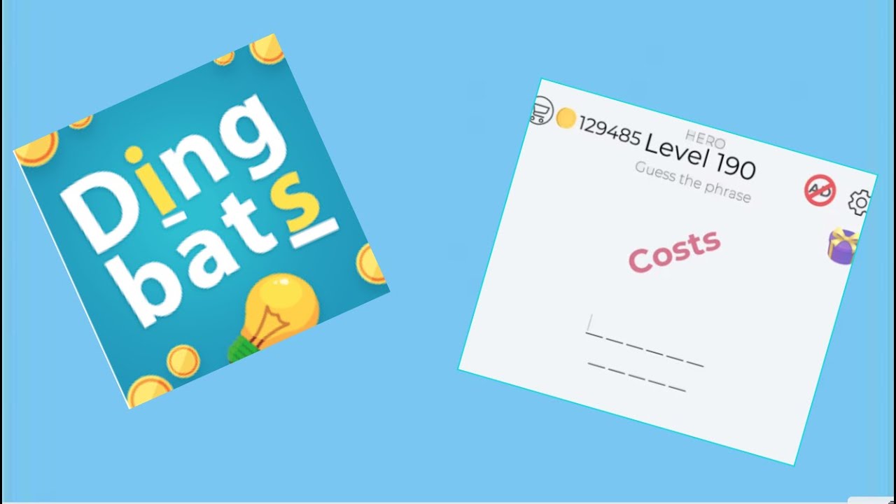 Dingbats Costs Level 190 Answers 