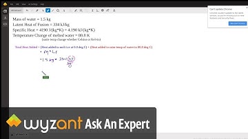 Total Heat Change Melting Ice and Increasing Temperature of Water