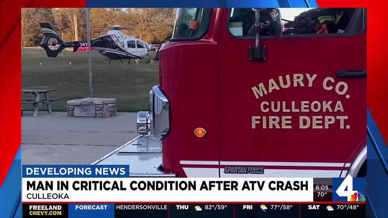 Man in critical condition after ATV crash - YouTube