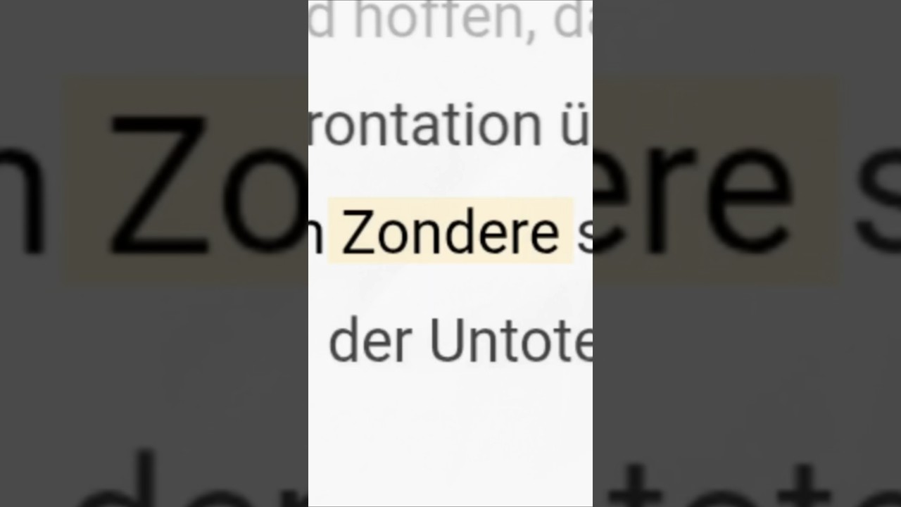 Kennst du noch mehr Zondere? 