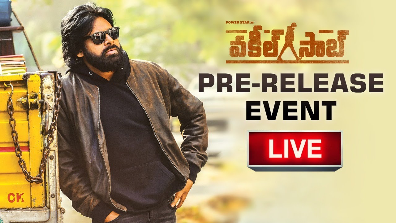 Vakeel Saab Pre Release Event LIVE - Pawan Kalyan | Sriram Venu | Thaman S |  #VakeelSaabOnApril9th