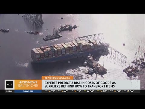 Experts expect rise in cost of goods after Key Bridge collapse impact Port of Baltimore