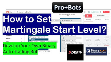 How to set martingale start Level? Video 23 Auto Trading Robot