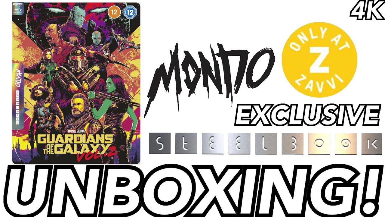 Guardians of the Galaxy VOL 2 4K Zavvi EX (Mondo X Steelbook) Unboxing and Review With Commentary