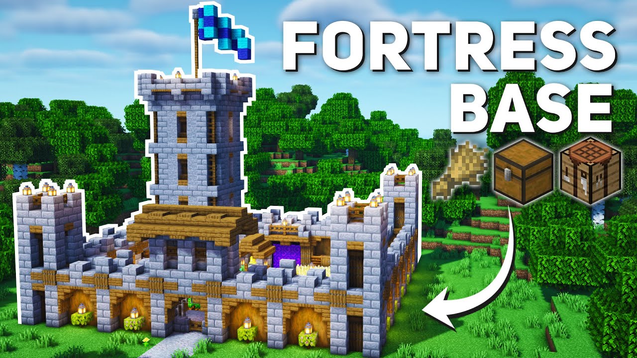 This was a really fun seaside Minecraft Castle Fortress I built on my   channel!! It's also an ultimate survival base inside with…