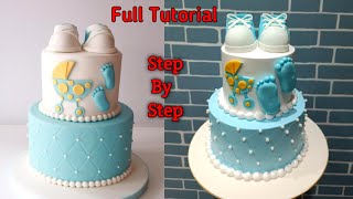 Beautiful 2 Tier Baby Shower Cake | Baby Shower Cake Design screenshot 2