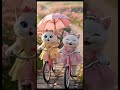 2 Cute Cats Cycle Ride in Summer Vacation 🌸🐱Tiny Tots Network #kidslearning #kidsanimation #aishorts