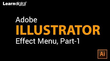 What is Effect Menu in Adobe Illustrator | Effect Menu  (Part-1)