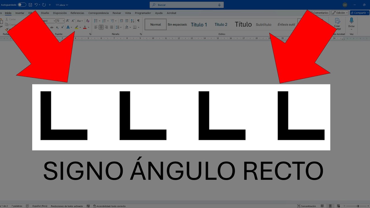 Como agregar el símbolo de ángulo recto con tu teclado