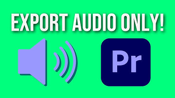 Export AUDIO ONLY in Premiere Pro (In high quality)
