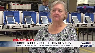 Lubbock County Elections Office says broken ballot printer delayed election results