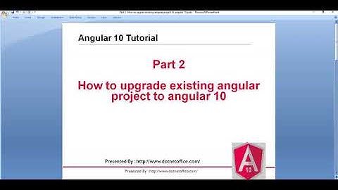 Part-2 : How to upgrade existing angular project to angular 10 | Angular 10 tutorials for beginners