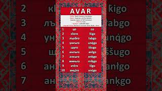 Numbers In The Avar Language
