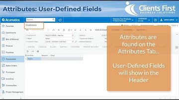 Acumatica Cloud ERP Tip 25: Attributes User Defined Fields