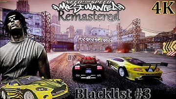 NFS Most Wanted Remastered 4k  Blacklist 3(Ronnie) Boss Race Gameplay