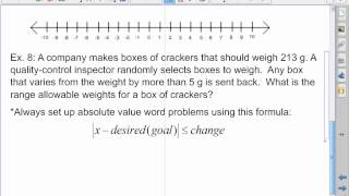 Algebra I and II: 1-7:  Absolute Value Equations