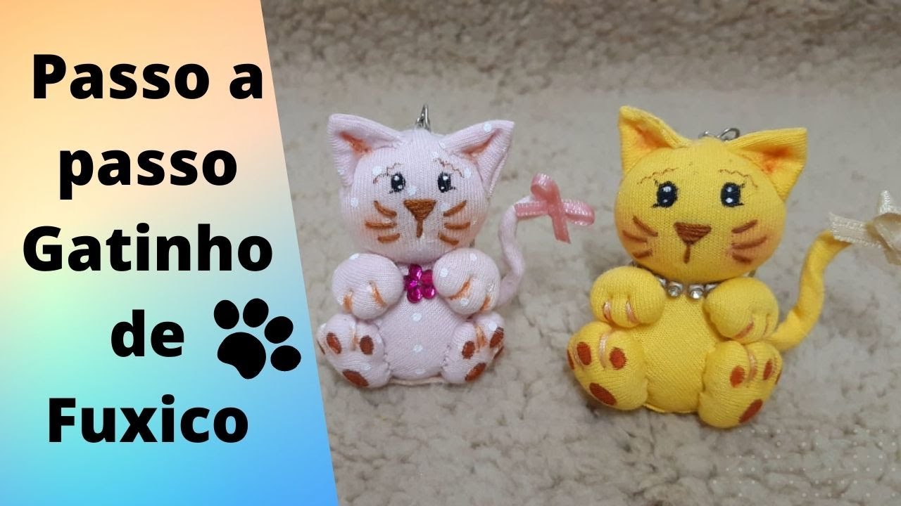 Passo a passo Gatinho de fuxico