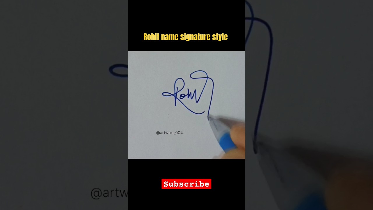 Rohit name signature style