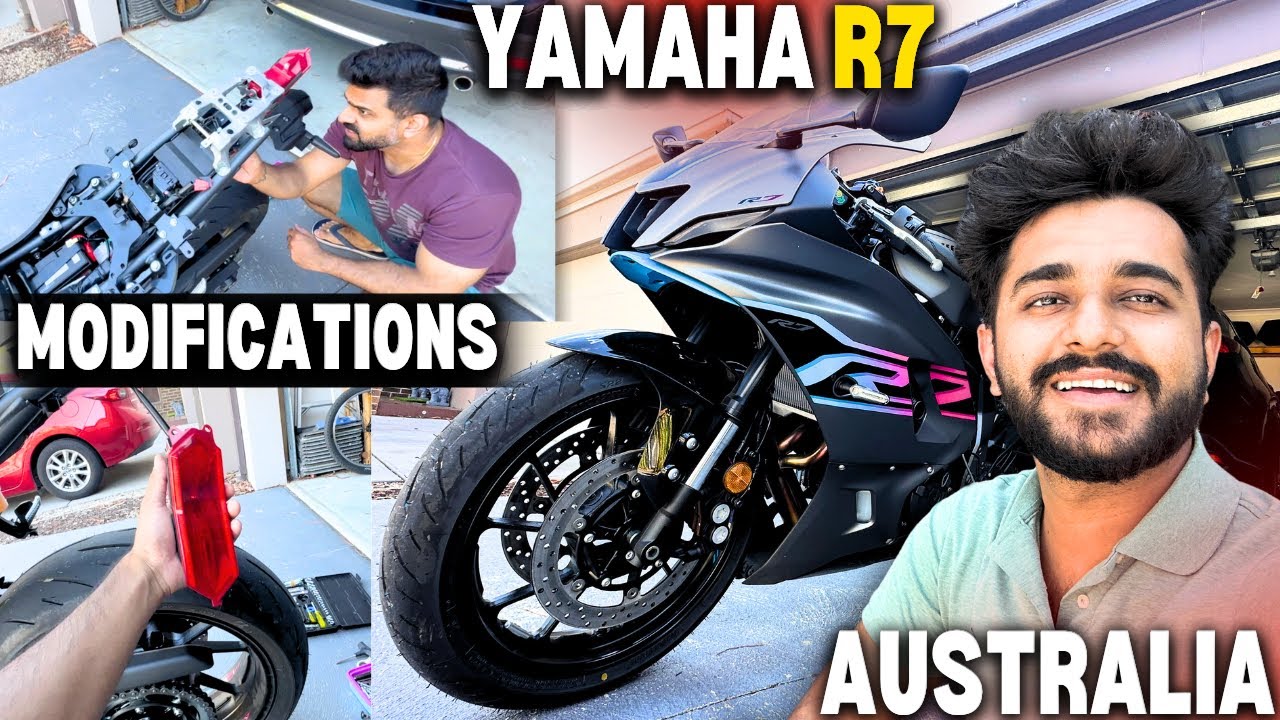 Yamaha R7 Puri Kholdii 😍🇦🇺| Modifications for my NEW BIKE - YouTube