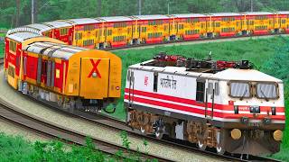 WAP5 SHUNT DOUBLE DECKER TRAIN | BUMPY RAILROAD | RAILWORKS | INDIAN TRAIN SIMULATOR GAMEPLAY screenshot 2