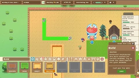 Capybara enclosure in Lets Build A Zoo for Nintendo Switch