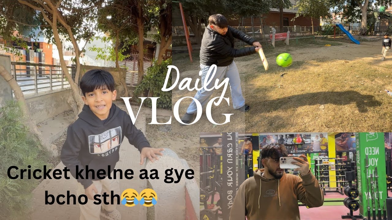 Ajj ke din bacho k Sth Khela cricket 🏏😂