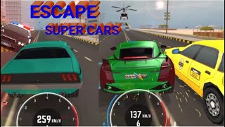 Escape Super Cars !! Police Helicopter wants to Catch 😱 Creazy car racing game.... screenshot 5