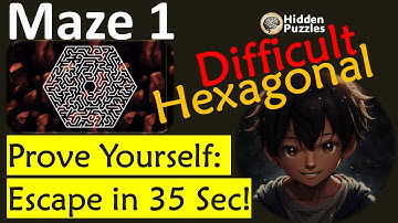 Difficult Hexagonal mazes  Maze 1
