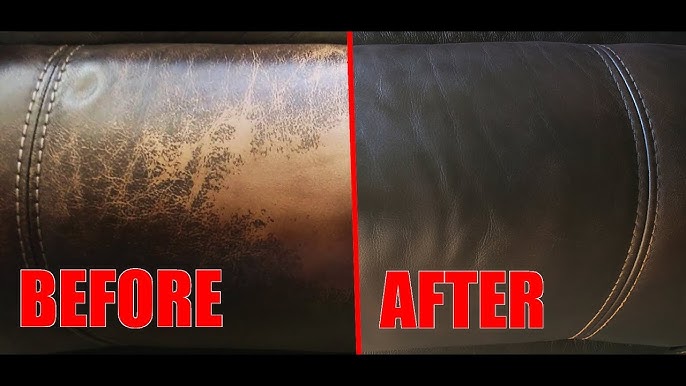 PAINTING MY LEATHER SOFA / DIY LEATHER SOFA MAKEOVER / SCRATCH DOCTOR LEATHER  PAINT 