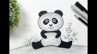 How to draw a Panda step by step | Easy Panda Drawing | How To Draw A Cartoon Panda | Easymix Art