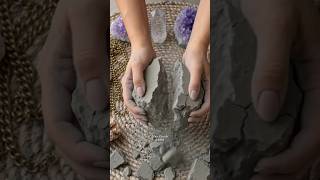 Satisfying Grey Clay Stone Crush ASMR 🩶 | Crunchy Break &amp; Strong Crack Sounds