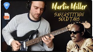 Martin Miller - Superstition (Guitar solo cover &amp; TABS)