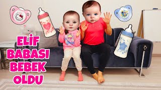 ELİF ve BABASI TEKRAR BEBEK OLMAK İSTEDİ!! SİHİRLE OLDU !! بابا جاب لي بالون - جنى مقداد | طيور بيبي