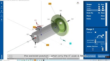 automet® FAB   positioning a 1½ weldolet at 30º from T D C  on a 4 pipe