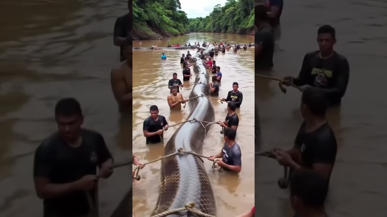 Sucuri de 12 metros encontrada no amazonas #shorts