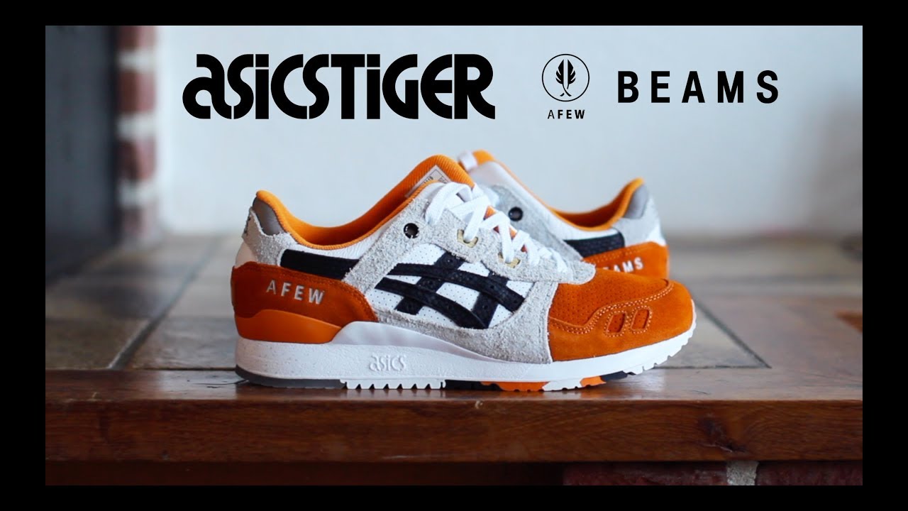 Señora Arbitraje Planificado Unboxing and On Foot Review: Asics Gel Lyte III x Afew x Beams 'Orange Koi'  2018 Release - YouTube