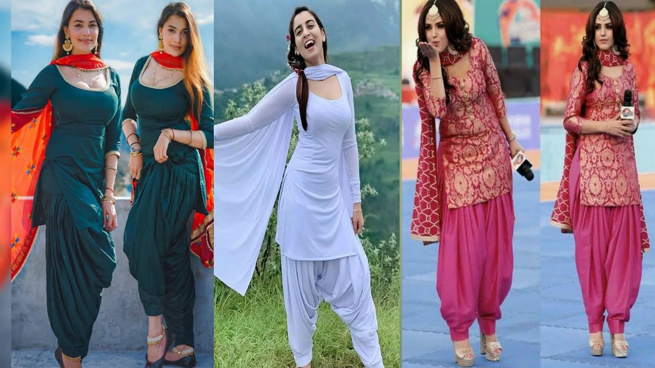 Amazon.com: The kurti bazaar Embroidered Worked Salwar Kameez Dress Ready  to Wear Beautiful Designer Punjabi Dhoti Patiyala Suits (Choice 1,  Unstitched) : Clothing, Shoes & Jewelry
