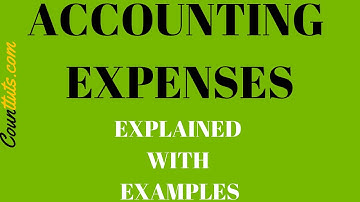 Accounting Expenses | Explained with Examples