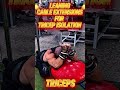 LEANING CABLE TRICEP EXTENSIONS FOR TRICEP ISOLATION #triceps #workout #motivation #workouttips