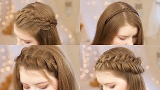 5 Headband Braids | Back to School Hairstyles by Mia & Linda 6,259,342 views 7 years ago 9 minutes, 9 seconds