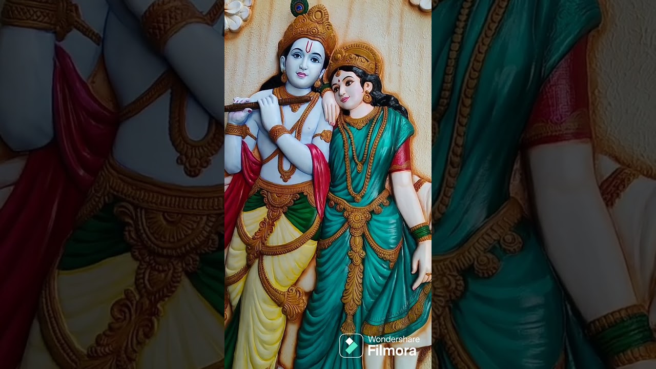 Radha Krishna 3d wall frame for interior wall decor 