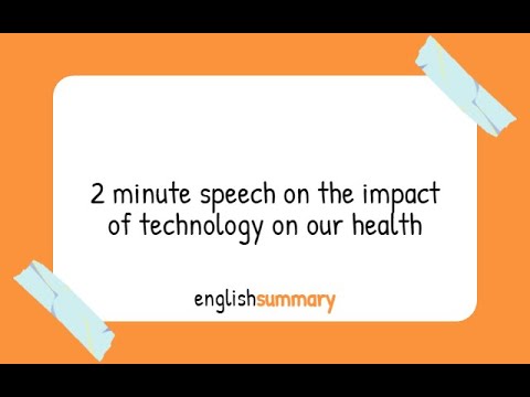 essay impact of technology on our health speech
